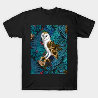 Owls, ferns, oak and berries 3 T-Shirt